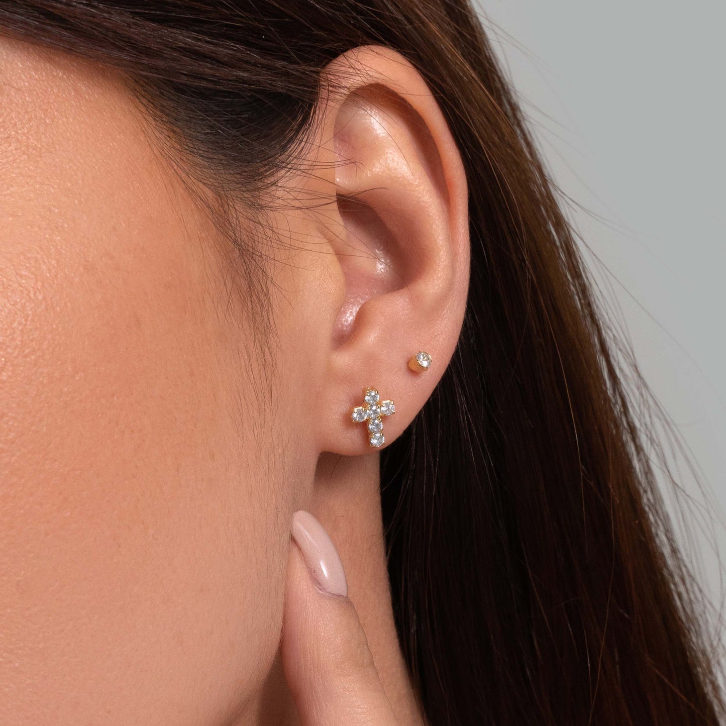 Aretes Cruz 6 Circonias