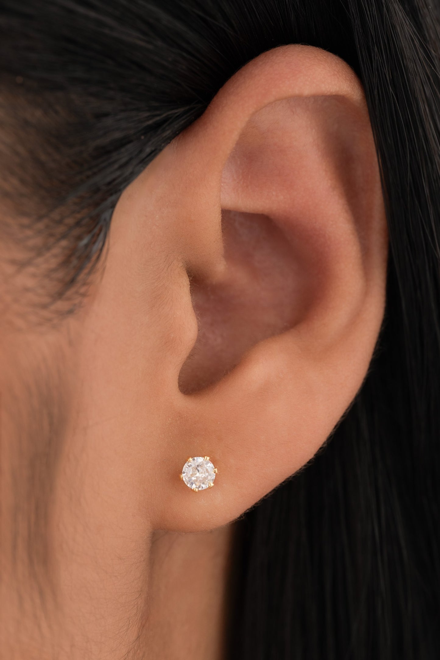 Aretes Topos Circón REDONDO