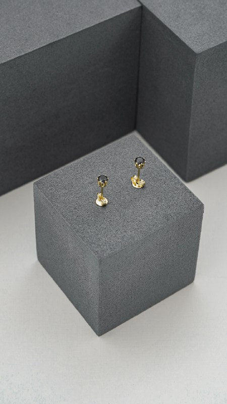 Aretes Topos Circón REDONDO