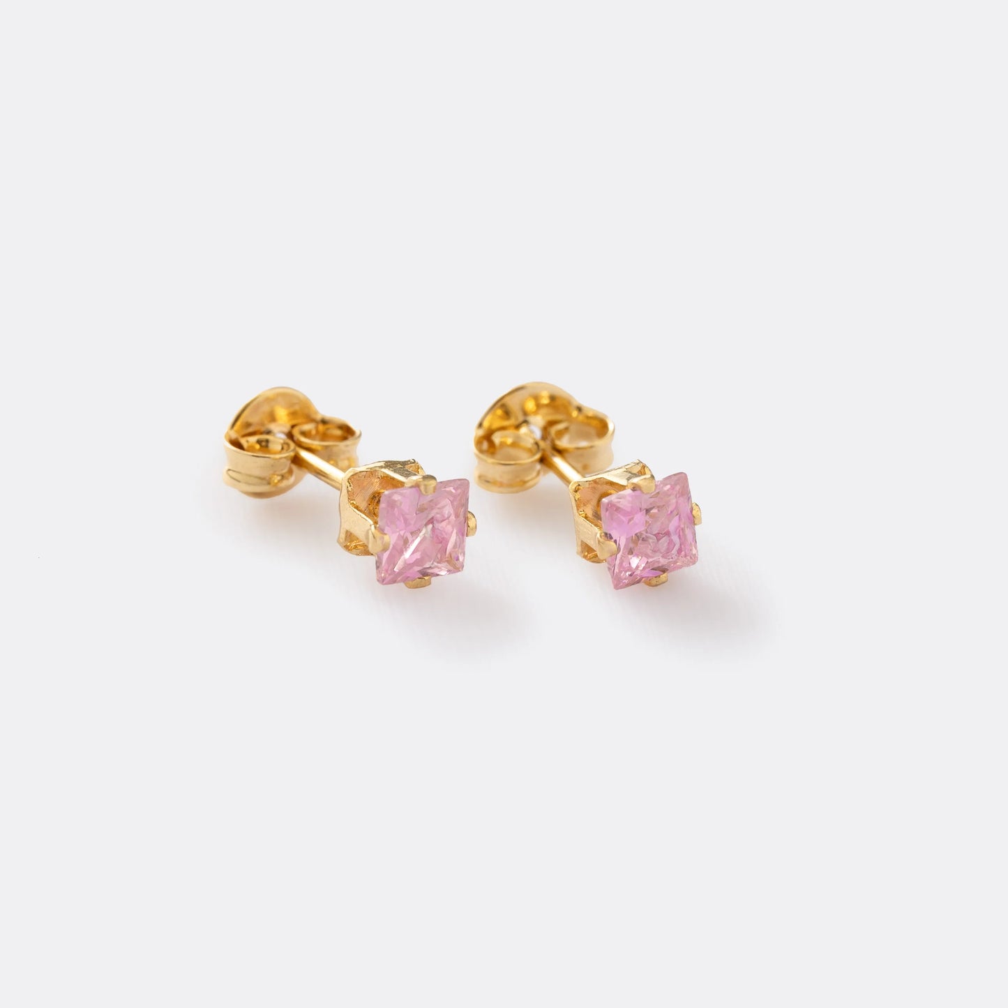 Aretes Topos Circón CUADRADO