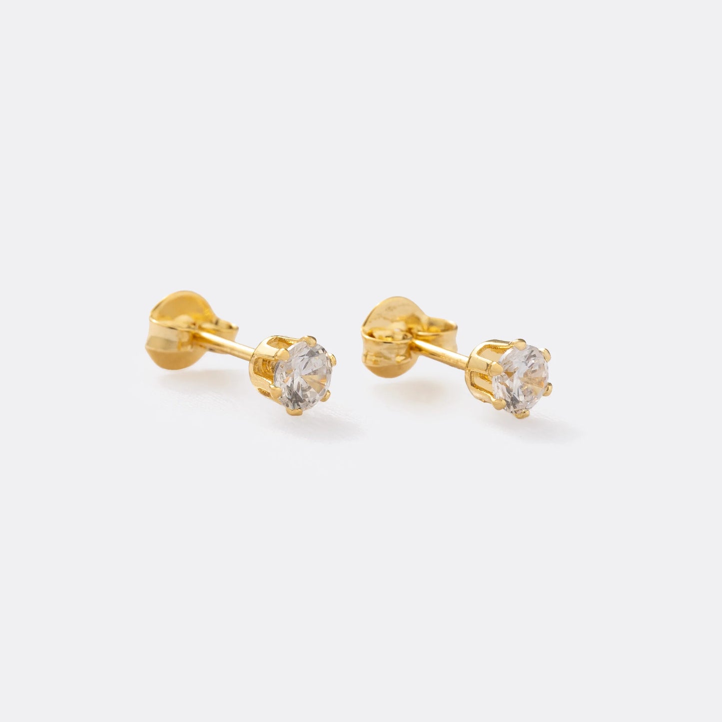 Aretes Topos Circón REDONDO