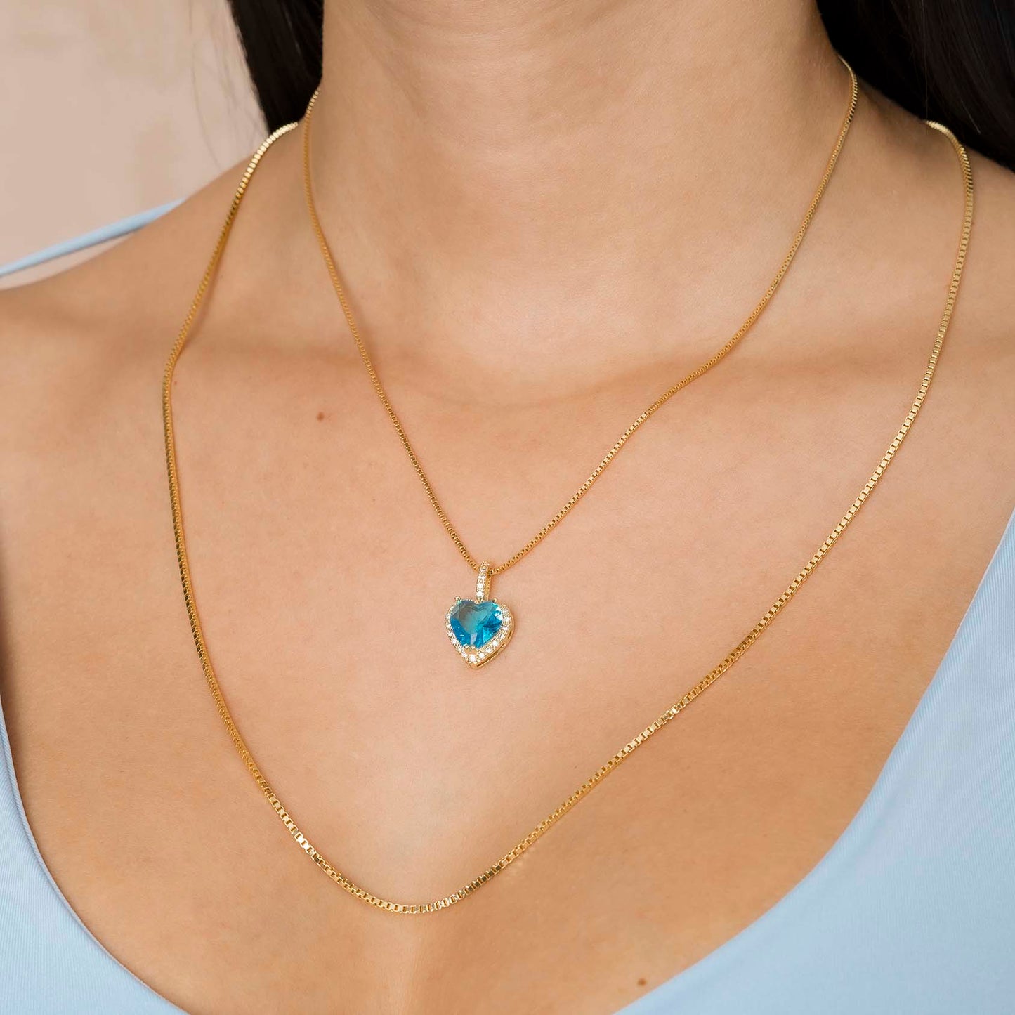 Dije Corazón Serenity Blue