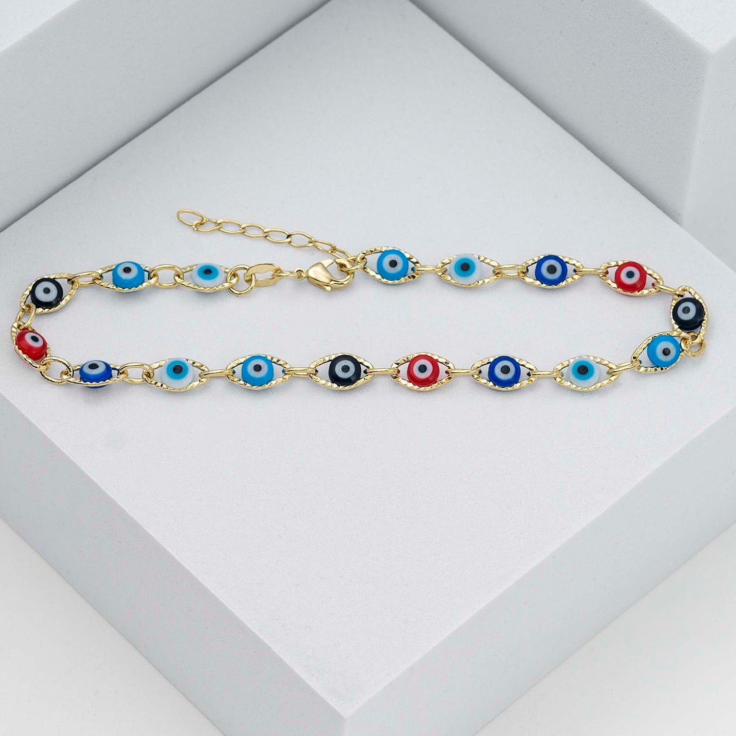 Ojo turco Tobillera MULTICOLOR