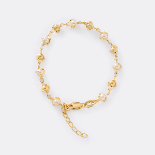 Pulsera Perlas romanticas 16 cms + Extensor